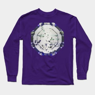 Peaceful Purple Aquarium Fish Bowl Octagon Window Long Sleeve T-Shirt